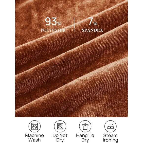 Luxury Velvet Long Sleeve Maxi Dress for Women - Chic High Waist Cocktail Gown - Picture 6 of 7